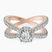 Pre-Designed 18kt Rose Gold Electra Criss Cross Halo Lab Diamond Ring