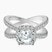 Electra Criss Cross Halo Lab Diamond Engagement Ring in 14kt White Gold