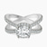 Pre-Designed Platinum Electra Criss Cross Halo Lab Diamond Ring