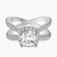 Electra Criss Cross Halo Lab Diamond Engagement Ring in 10kt White Gold