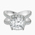 Pre-Designed Platinum Electra Criss Cross Halo Lab Diamond Ring