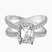 Electra Criss Cross Halo Lab Diamond Engagement Ring in Platinum
