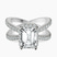 Pre-Designed Platinum Electra Criss Cross Halo Lab Diamond Ring