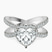 Electra Criss Cross Halo Lab Diamond Engagement Ring in 14kt White Gold