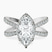 Electra Criss Cross Halo Lab Diamond Engagement Ring in 14kt White Gold