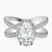 Electra Criss Cross Halo Lab Diamond Engagement Ring in 10kt White Gold