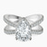 Electra Criss Cross Halo Lab Diamond Engagement Ring in 14kt White Gold