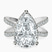 Pre-Designed Platinum Electra Criss Cross Halo Lab Diamond Ring