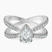 Pre-Designed 10kt White Gold Electra Criss Cross Halo Lab Diamond Ring