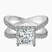 Electra Criss Cross Halo Lab Diamond Engagement Ring in 14kt White Gold