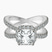 Electra Criss Cross Halo Lab Diamond Engagement Ring in Platinum