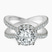 Electra Criss Cross Halo Lab Diamond Engagement Ring in 14kt White Gold