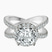 Pre-Designed 10kt White Gold Electra Criss Cross Halo Lab Diamond Ring