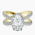 Electra Criss Cross Halo Lab Diamond Engagement Ring in 14kt Yellow Gold