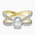 Pre-Designed 10kt Yellow Gold Electra Criss Cross Halo Lab Diamond Ring
