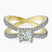Pre-Designed 10kt Yellow Gold Electra Criss Cross Halo Lab Diamond Ring