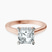 Pre-Designed 14kt Rose Gold Demi Lovato Hidden Accents Solitaire Lab Diamond Ring
