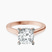 Pre-Designed 14kt Rose Gold Demi Lovato Hidden Accents Solitaire Lab Diamond Ring