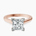 Pre-Designed 14kt Rose Gold Demi Lovato Hidden Accents Solitaire Lab Diamond Ring
