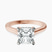 Pre-Designed 14kt Rose Gold Demi Lovato Hidden Accents Solitaire Lab Diamond Ring