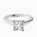 Pre-Designed Platinum Elsa Hidden Accents Solitaire Lab Diamond Ring