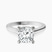 Pre-Designed 14kt White Gold Demi Lovato Hidden Accents Solitaire Lab Diamond Ring