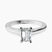 Pre-Designed 10kt White Gold Elsa Hidden Accents Solitaire Lab Diamond Ring