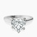 Pre-Designed 14kt White Gold Demi Lovato Hidden Accents Solitaire Lab Diamond Ring