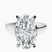 Pre-Designed Platinum Elsa Hidden Accents Solitaire Lab Diamond Ring