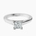 Pre-Designed 10kt White Gold Elsa Hidden Accents Solitaire Lab Diamond Ring