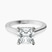 Pre-Designed 14kt White Gold Demi Lovato Hidden Accents Solitaire Lab Diamond Ring