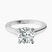 Pre-Designed Platinum Elsa Hidden Accents Solitaire Lab Diamond Ring
