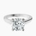 Pre-Designed 14kt White Gold Demi Lovato Hidden Accents Solitaire Lab Diamond Ring