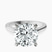 Pre-Designed Platinum Elsa Hidden Accents Solitaire Lab Diamond Ring