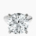 Pre-Designed 10kt White Gold Elsa Hidden Accents Solitaire Lab Diamond Ring