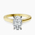 Pre-Designed 10kt Yellow Gold Elsa Hidden Accents Solitaire Lab Diamond Ring