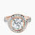 Pre-Designed 9ct Rose Gold Around the Globe Halo Lab Diamond Ring