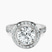 Around the Globe Halo Lab Diamond Engagement Ring in 18kt White Gold