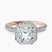 Pre-Designed 14kt Rose Gold Victoria Beckham Halo Lab Diamond Eternity Ring