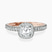 Pre-Designed 10kt Rose Gold Klarissa Halo Lab Diamond Eternity Ring
