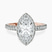 Pre-Designed 18kt Rose Gold Klarissa Halo Lab Diamond Eternity Ring