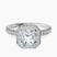 Pre-Designed Platinum Victoria Beckham Halo Lab Diamond Eternity Ring