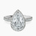 Pre-Designed Platinum Victoria Beckham Halo Lab Diamond Eternity Ring