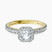 Pre-Designed 10kt Yellow Gold Klarissa Halo Lab Diamond Eternity Ring