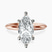 Alora Six Prong Solitaire Lab Diamond Engagement Ring in 10kt Rose Gold