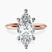 Pre-Designed 10kt Rose Gold Alora Six Prong Solitaire Lab Diamond Ring