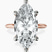 Pre-Designed 14kt Rose Gold Alora Six Prong Solitaire Lab Diamond Ring