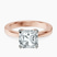 Pre-Designed 18kt Rose Gold Jannel Tapering Solitaire Lab Diamond Ring