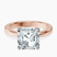 Pre-Designed 14kt Rose Gold Jannel Tapering Solitaire Lab Diamond Ring
