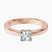 Pre-Designed 14kt Rose Gold Jannel Tapering Solitaire Lab Diamond Ring